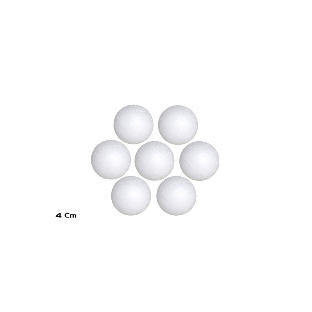 Alpha 55 Set de 7 Boules en polystyrène - couleur blanc