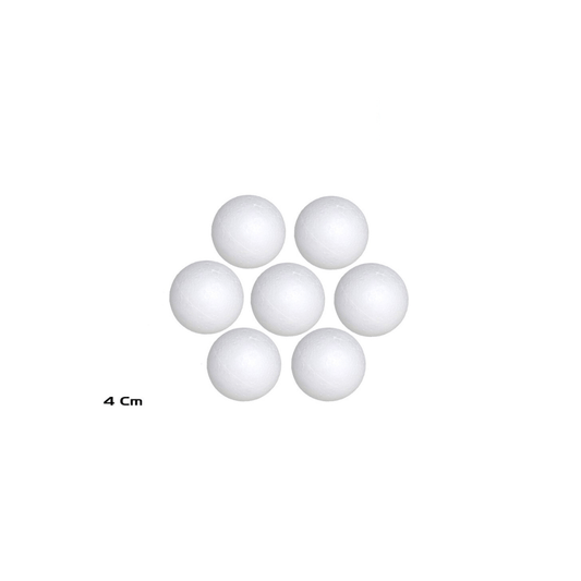 Alpha 55 Set de 7 Boules en polystyrène - couleur blanc