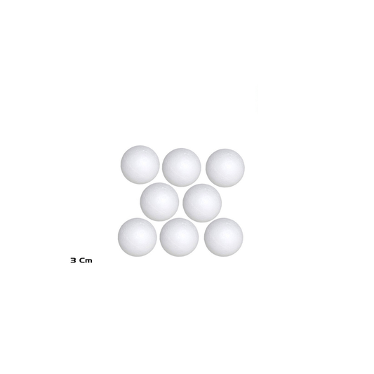 Alpha 55 Set de 8 Boules en polystyrène - couleur blanc