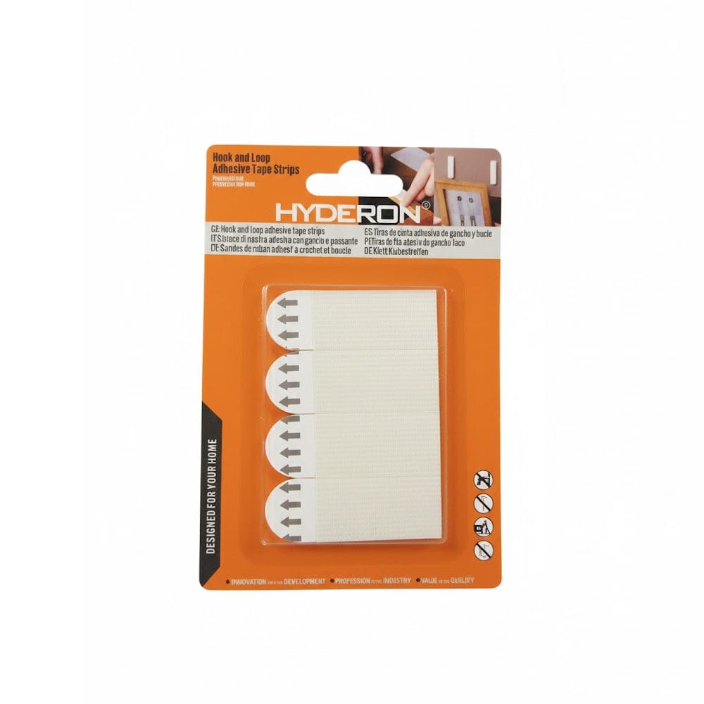 Alpha 55 Set de 8 languettes Velcro de fixation blanches