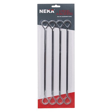 Alpha 55 Set de 8 piques à brochettes en acier