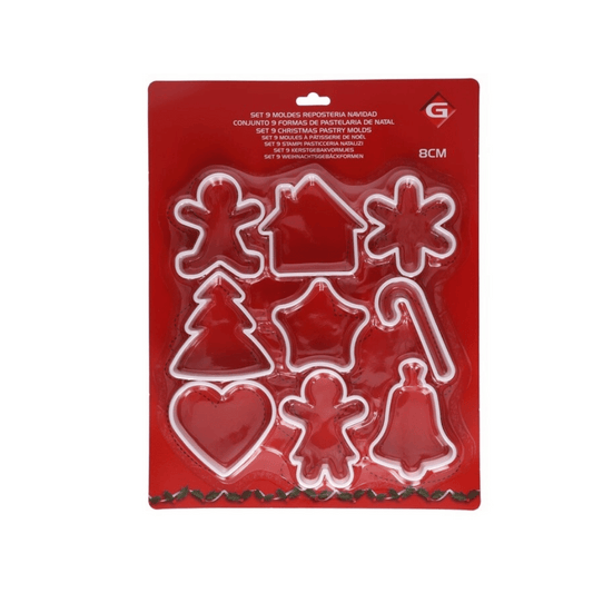 Alpha 55 Set de 9 emporte-pièces à biscuits blancs – Pâtisserie Noël