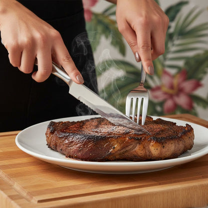 Alpha 55 Set de Service 2 Pièces – Fourchette & Couteau de Service