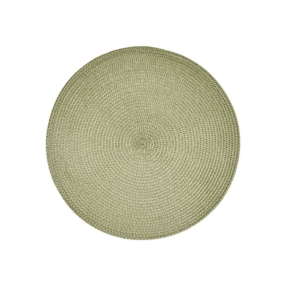 Alpha 55 Set de table tressé vert olive élégant