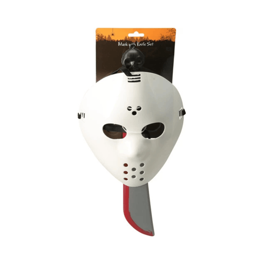 Alpha 55 Set Hockeyeur 2 Pièces Masque & Machette – Halloween