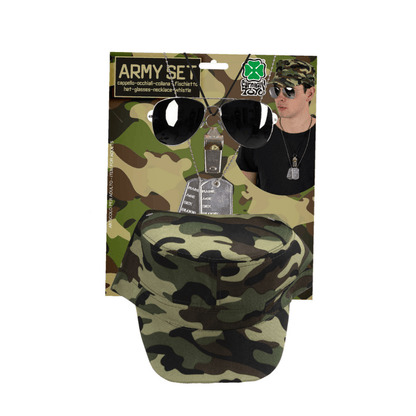 Alpha 55 Set Militaire 3 Pièces avec Casquette – Déguisement