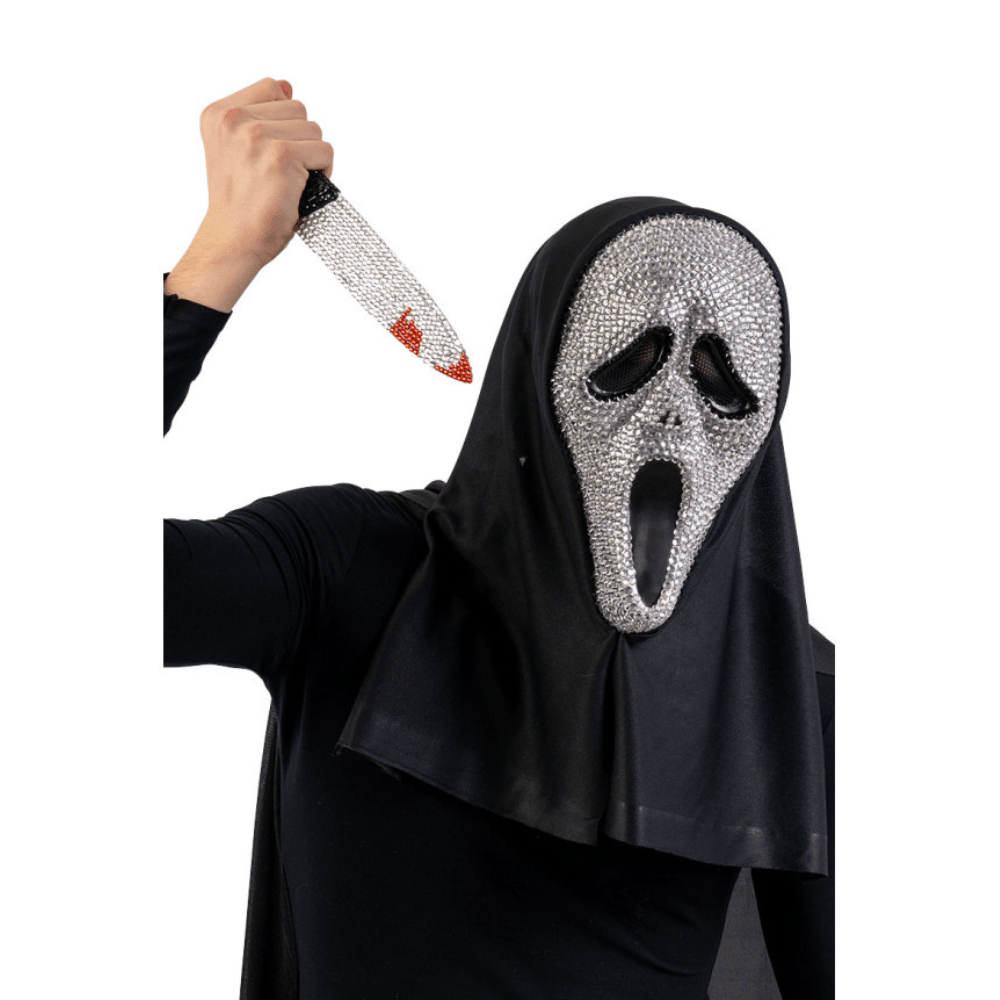 Alpha 55 Set Scream 2 Pièces Masque & Couteau à Strass – Halloween