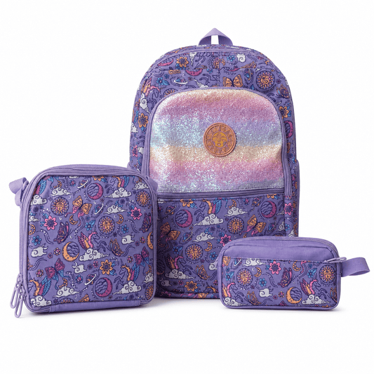 Alpha 55 Set Trio Sac à Dos 16" Licorne Mauve