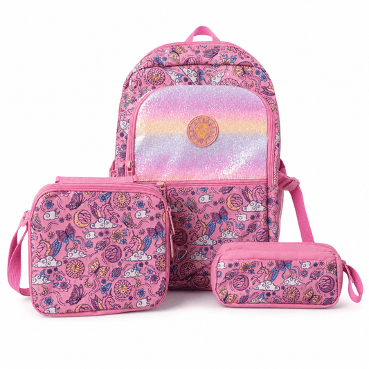 Alpha 55 Set Trio Sac à Dos 16" Licorne Rose