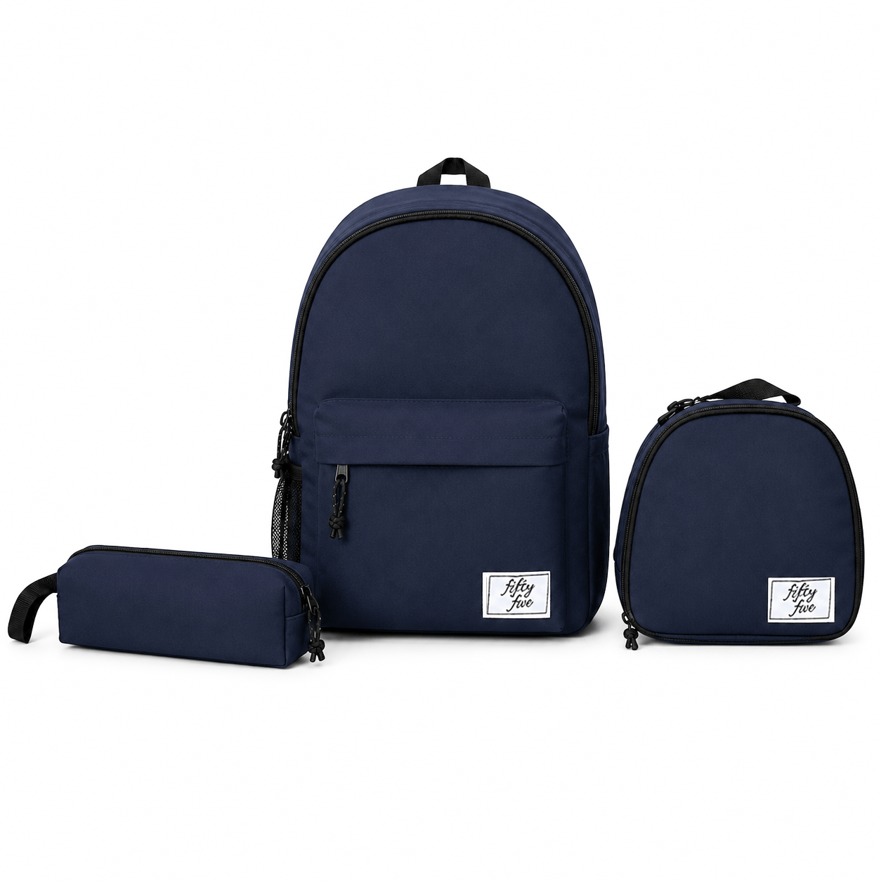 Alpha 55 Set Trio Sac à Dos Borné Uni Bleu