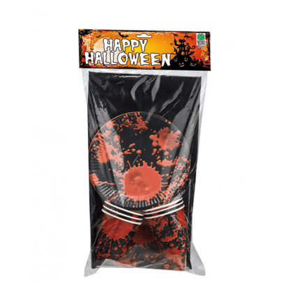 Alpha 55 Set Vaisselle Jetable Effet Sang 6 Personnes Halloween