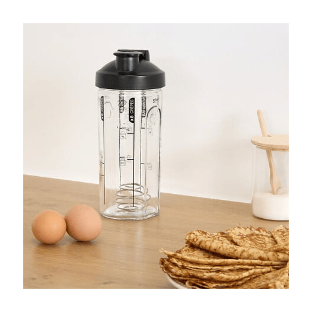 Alpha 55 Shaker pâte à crêpes en verre pratique