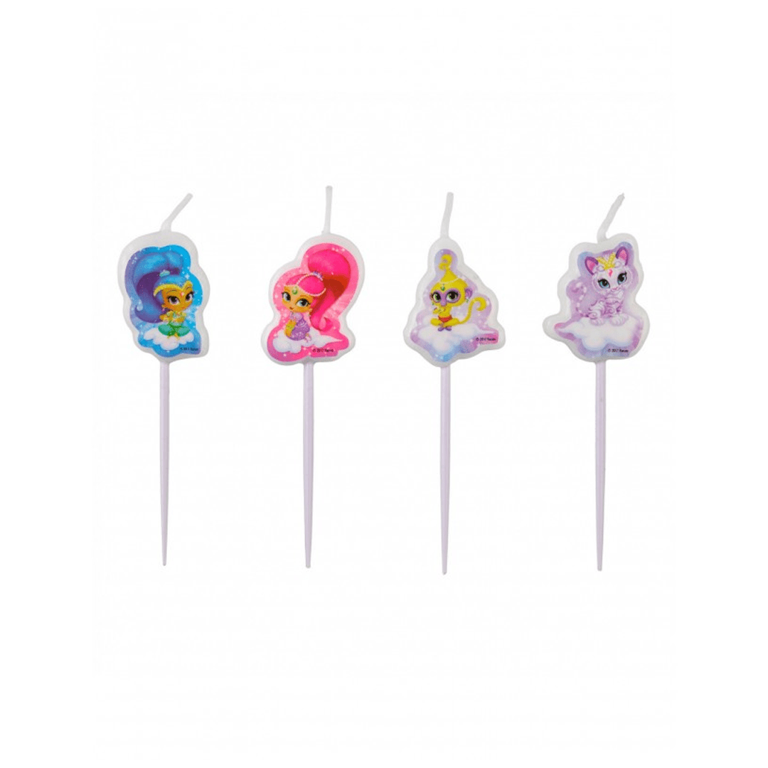 Shimmer & Shine, lot de 4 bougies figurines