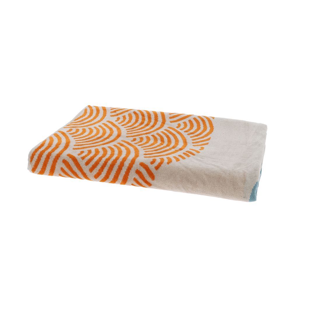 Alpha 55 Soleil Drap de plage Marine blanc en velours 100x180 (couleur aléatoire)