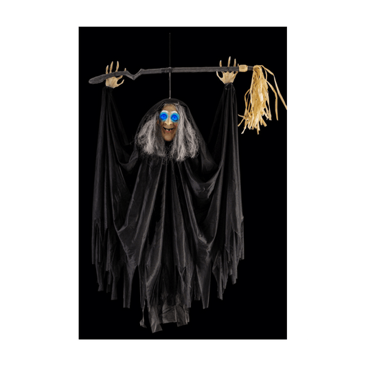 Alpha 55 Sorcière avec balai à suspendre Halloween