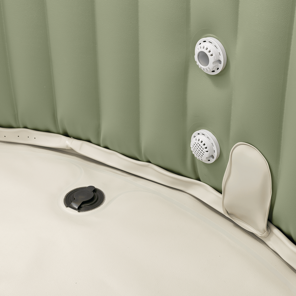 Alpha 55 Spa gonflable Spa gonflable à bulles 8 places Vert olive