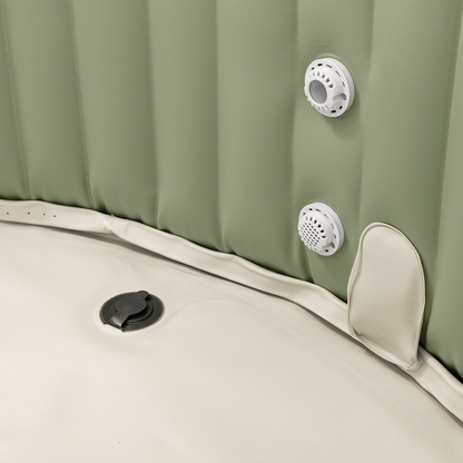 Alpha 55 Spa gonflable Spa gonflable à bulles 8 places Vert olive