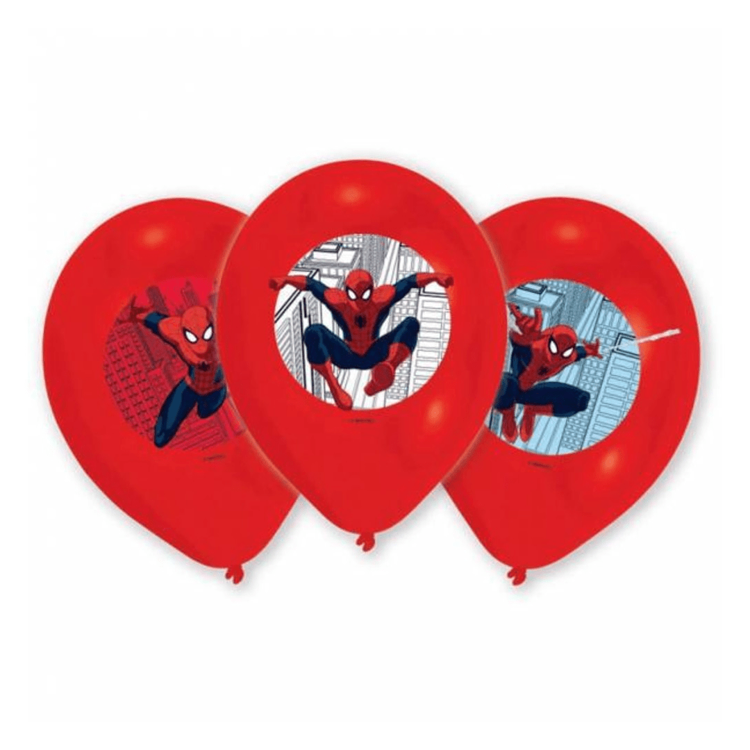 Spiderman, lot de 6 ballons latex 28 cm
