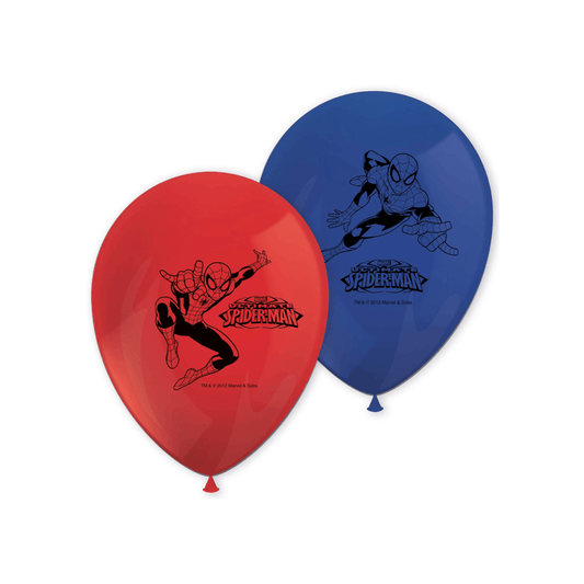 Alpha 55 Spiderman, lot de 8 ballons latex