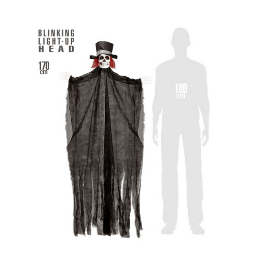 Alpha 55 Squelette décoratif avec tête lumineuse – Widmann