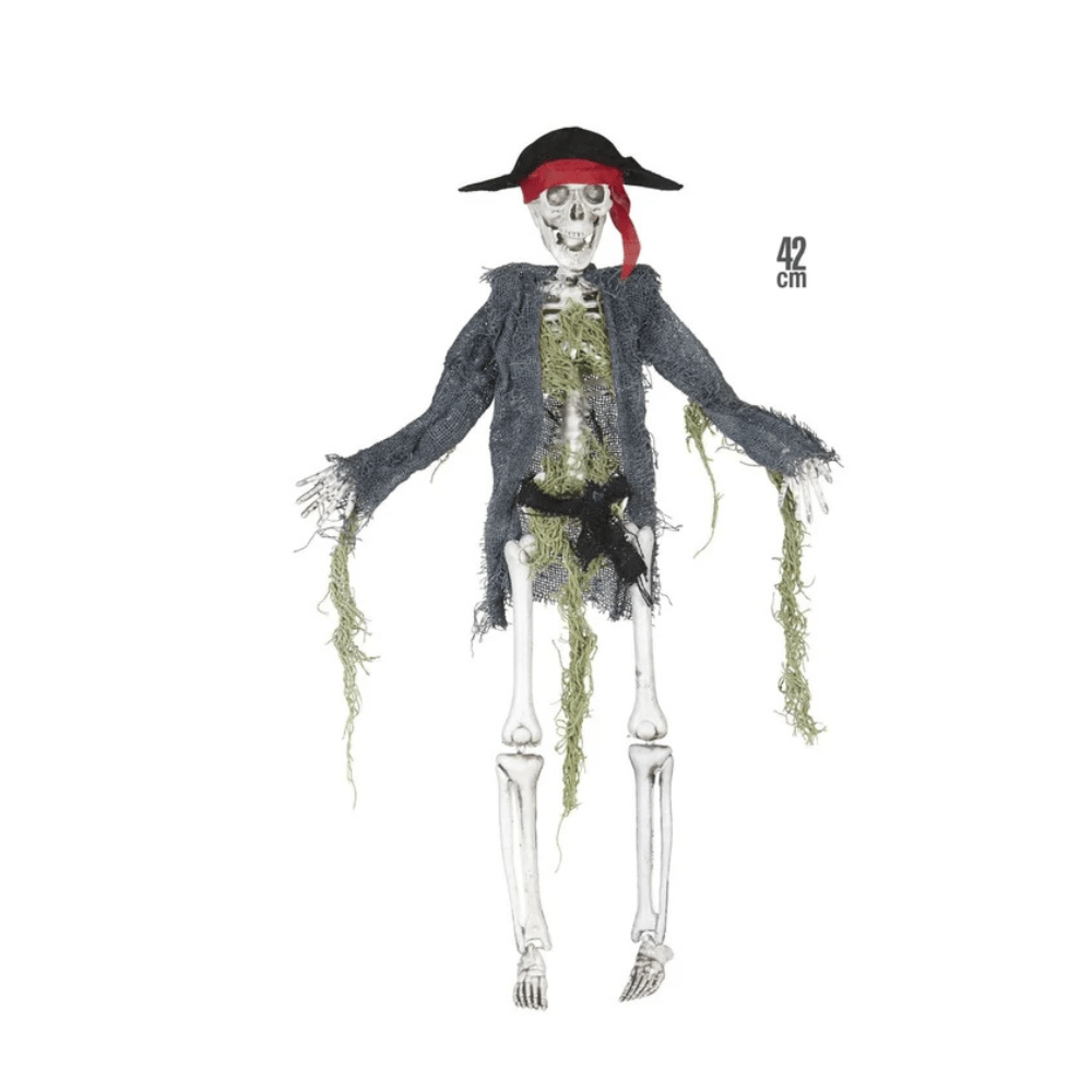 Alpha 55 Squelette Habillé Pirate 42 cm Décoration Halloween
