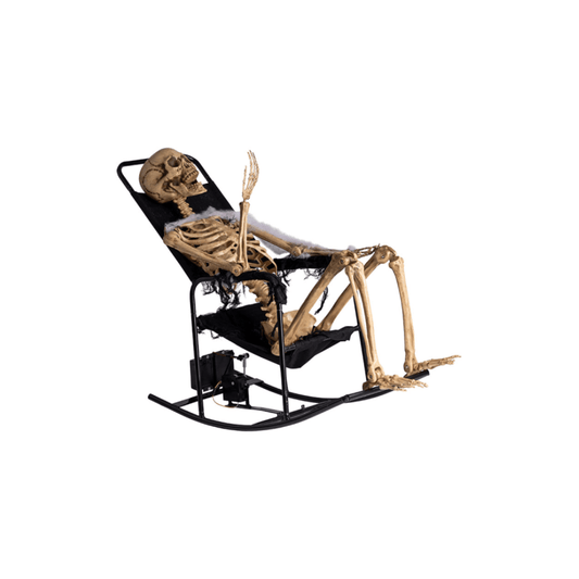 Alpha 55 Squelette sur Rocking Chair 100 cm – Son, LED & Mouvement
