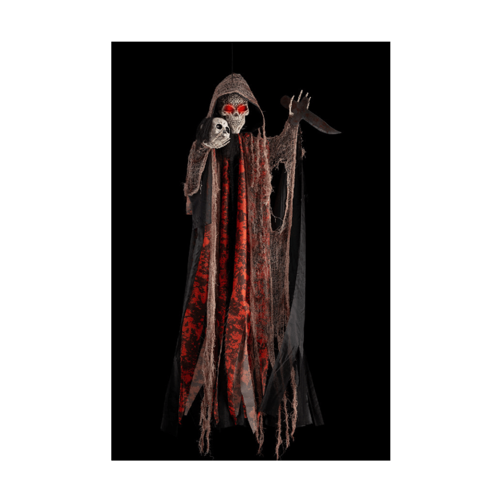 Alpha 55 Squelette suspendu avec crâne et couteau