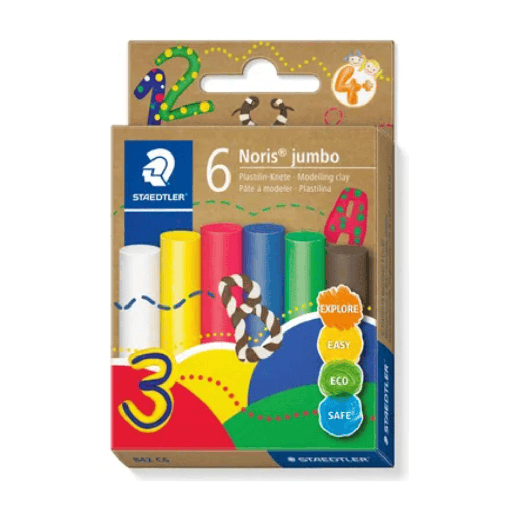 Alpha 55 Staedtler Pâte à Modeler Noris Jumbo – 6 Bâtons