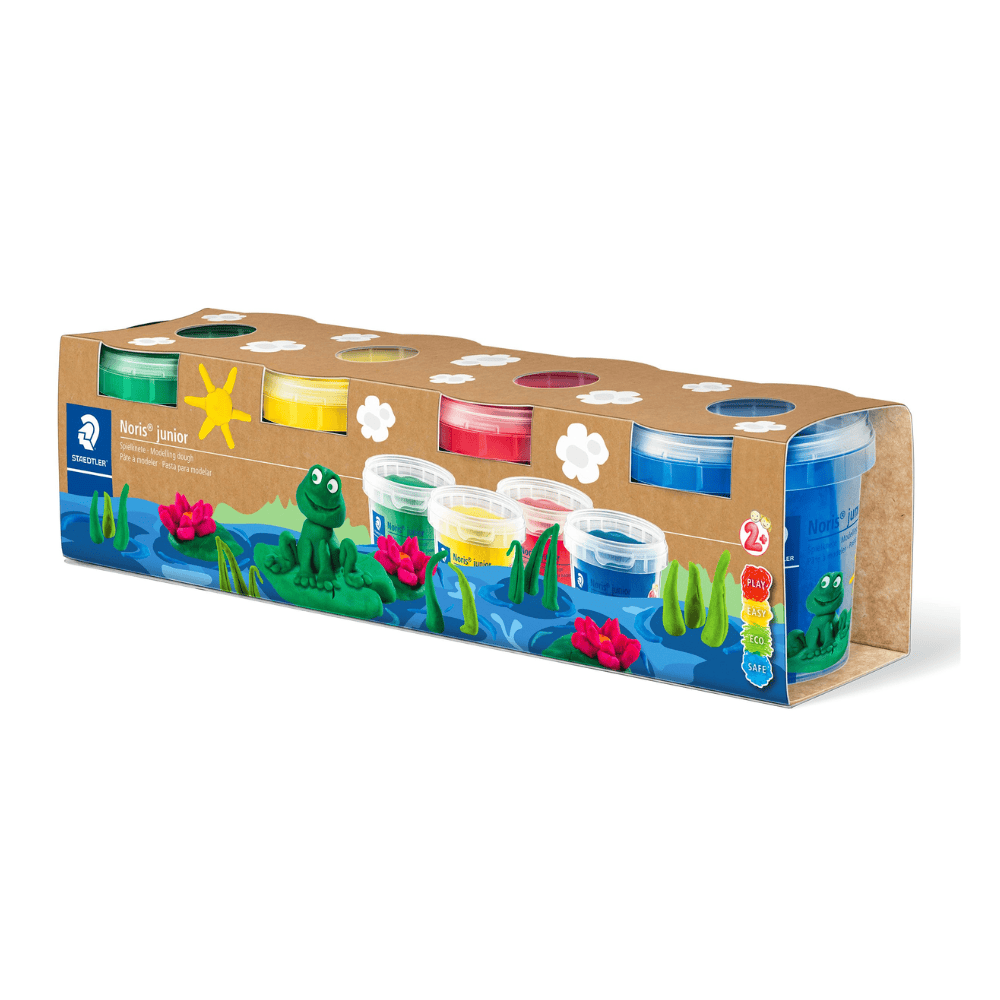 Alpha 55 Staedtler Pâte à Modeler Noris Junior – 4 Pots de 130 g