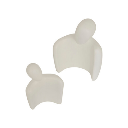 Alpha 55 Statue Couple Rima 22,5 cm en Résine Blanche