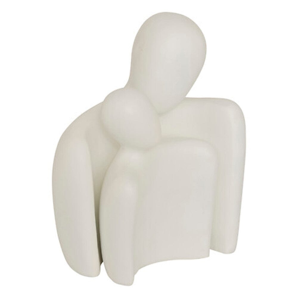 Alpha 55 Statue couple Rima en résine blanc – Élégance moderne