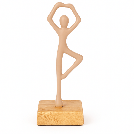 Alpha 55 Statue décorative sur base en bois