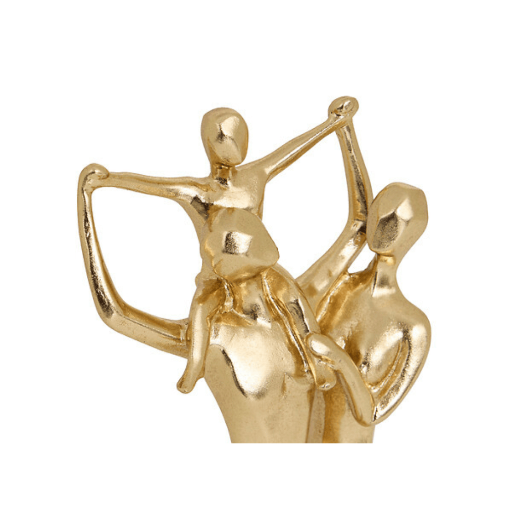 Alpha 55 Statue Famille Hapi 28,5 cm en Résine Dorée