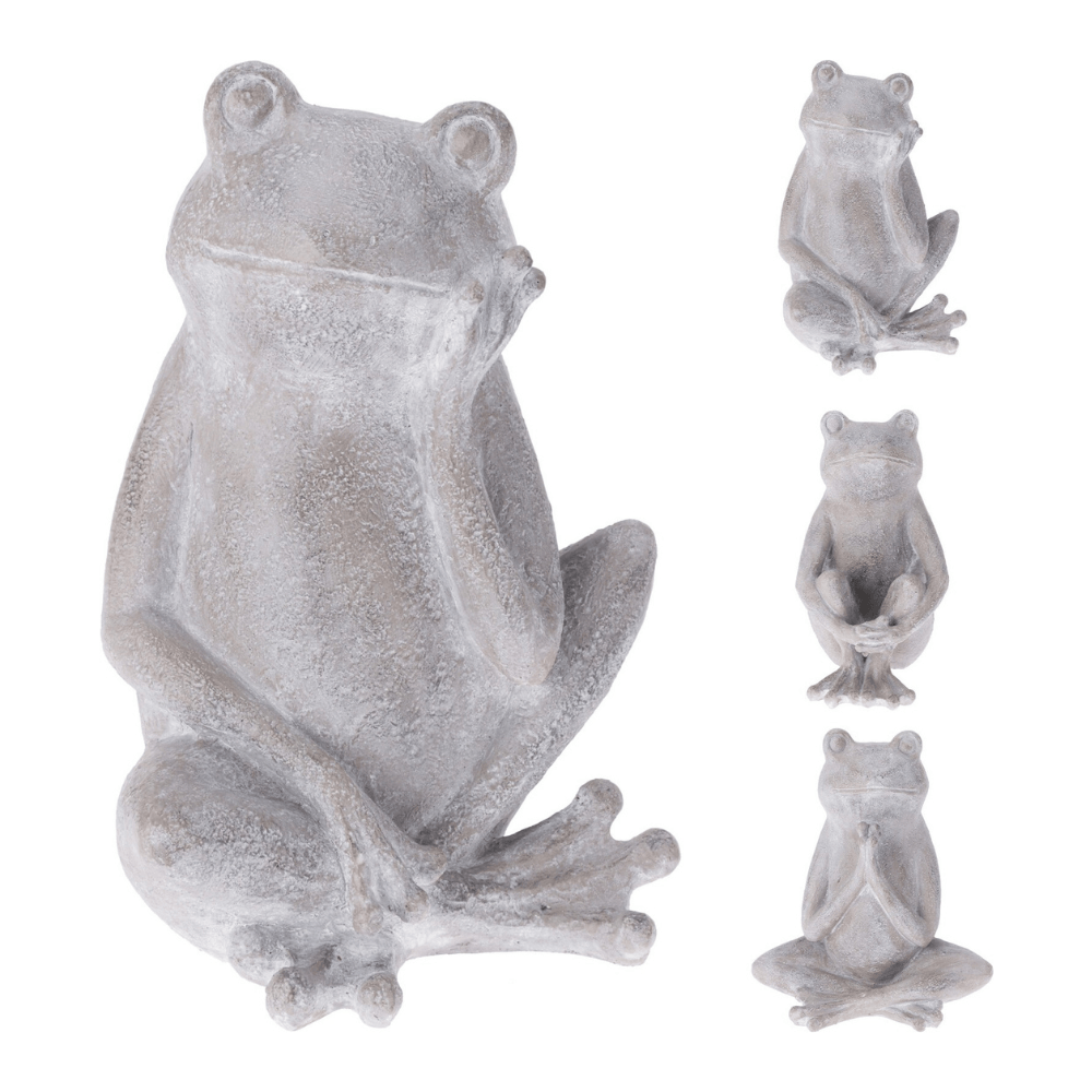 Alpha 55 Statue Grenouille Assise en Polyrésine