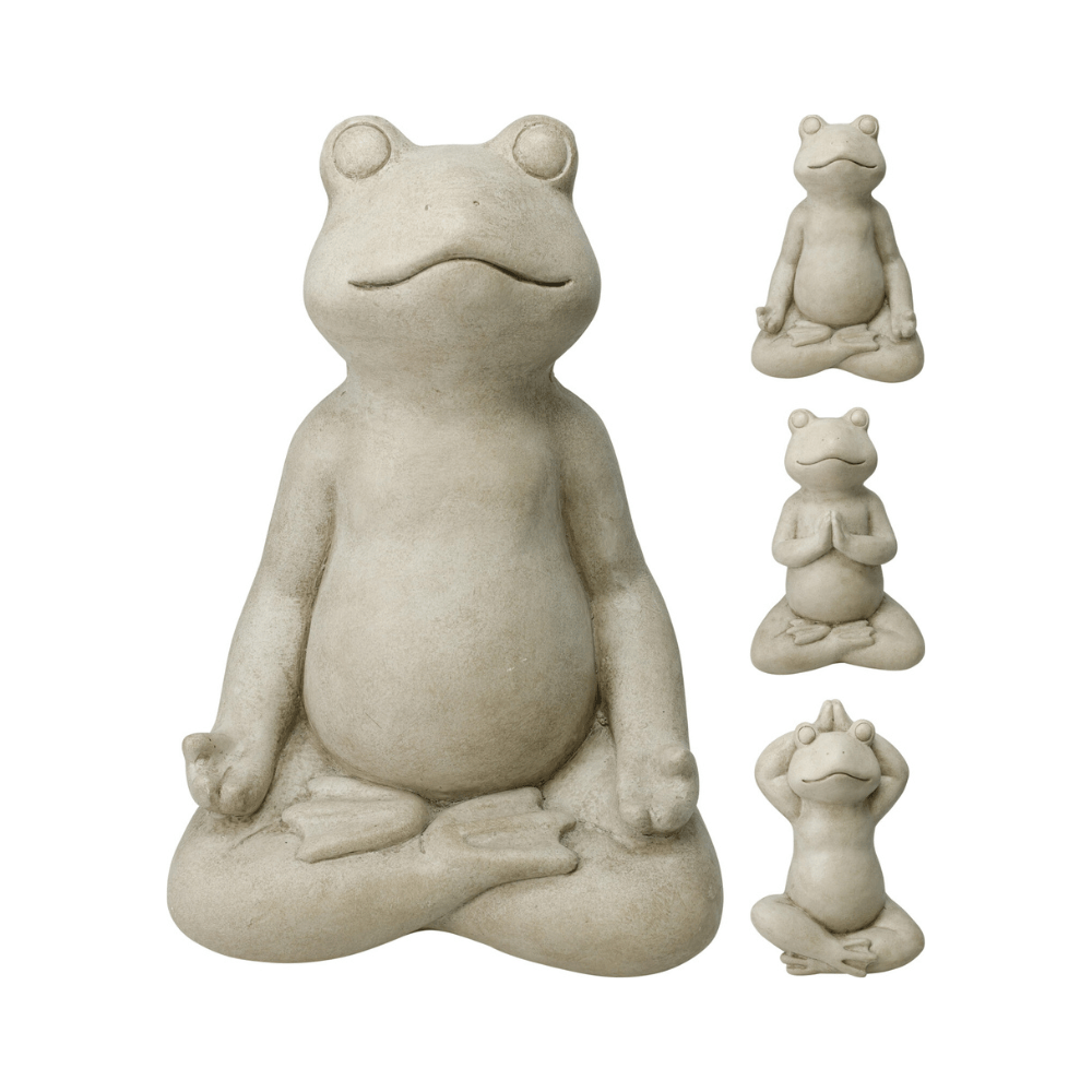 Alpha 55 Statue grenouille yoga sable déco zen
