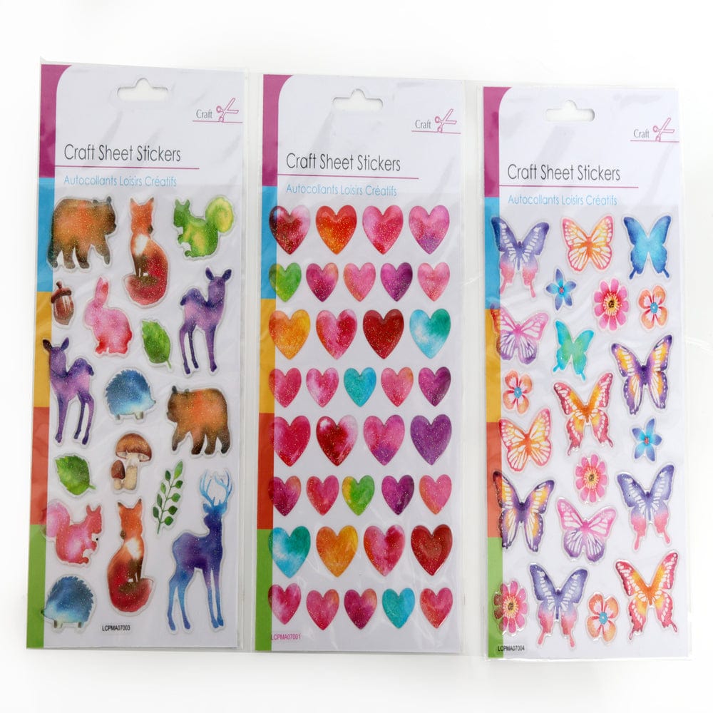 Alpha 55 Stickers décoratifs animaux et cœurs