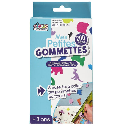 Alpha 55 Stickers petites gommettes, 200 pièces, 3 assortiments