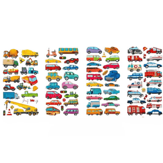Alpha 55 Stickers relief véhicules – Déco créative enfants