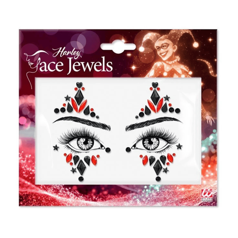Alpha 55 Strass Visage Adulte Harley Quinn – Déguisement