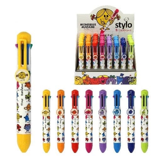 Alpha 55 Stylo bille 8 couleurs mr mme 14 cm