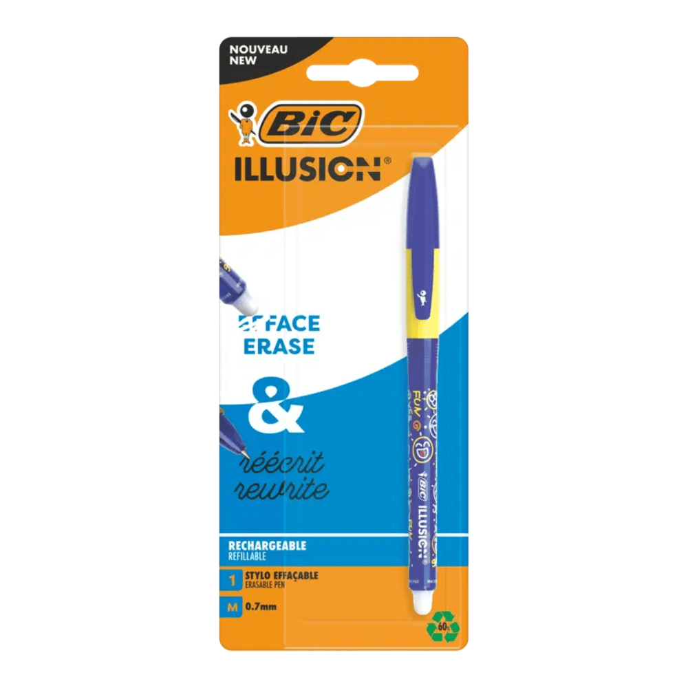 Alpha 55 Stylo Gel BIC Illusion en Blister Effaçable