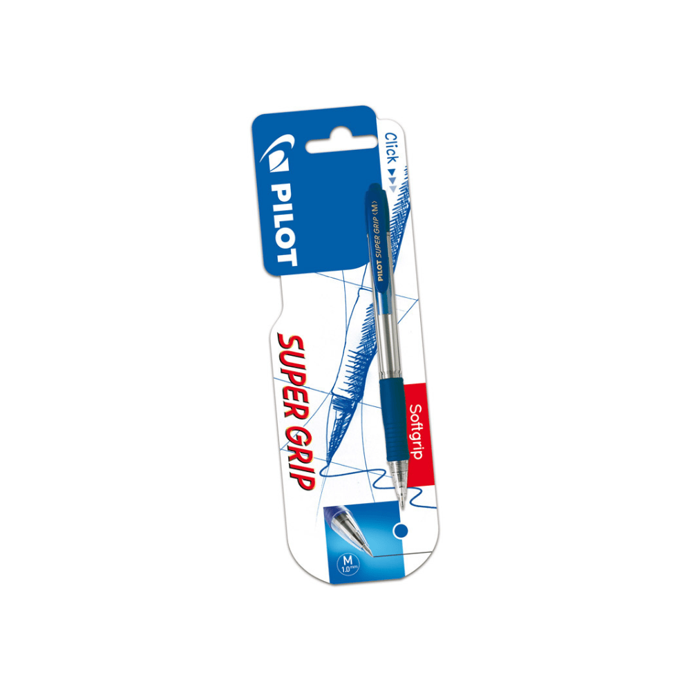 Alpha 55 Stylo Gel Pilot Super Grip Click 1.0 Bleu