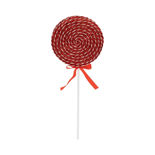 Alpha 55 Sucette Décorative Rouge en Polystyrène – Noël