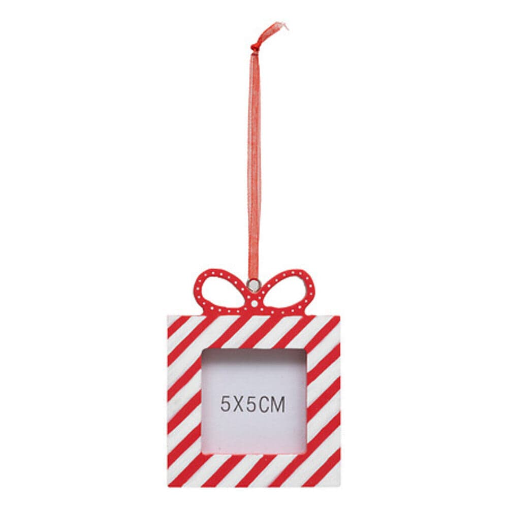 Alpha 55 Sujet cadeau photo bois rouge 10 cm – Déco de Noël
