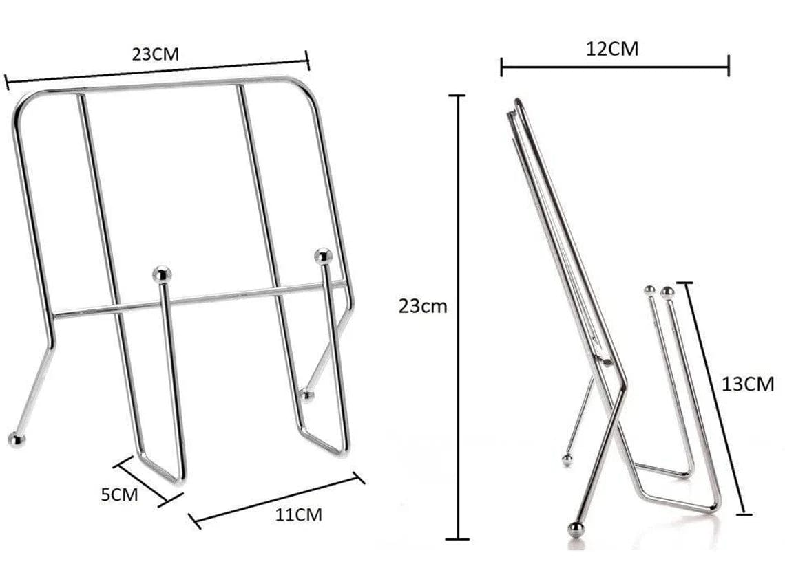 Alpha 55 Support de livre de cuisine en métal 23x23x6 cm