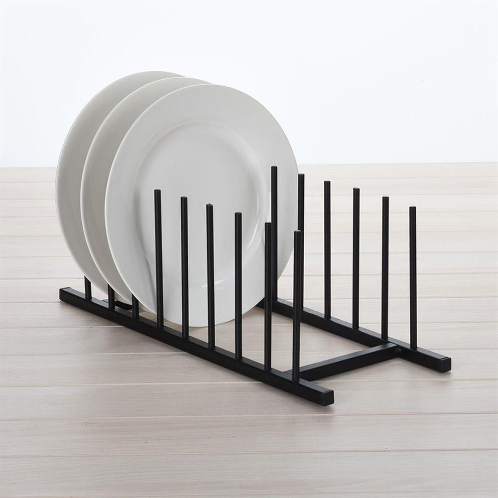 Alpha 55 Support pour assiette en métal 34x12 cm noir