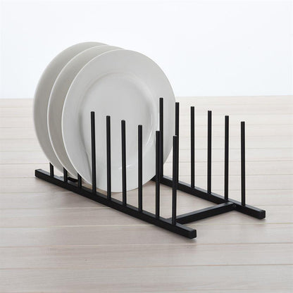 Alpha 55 Support pour assiette en métal 34x12 cm noir