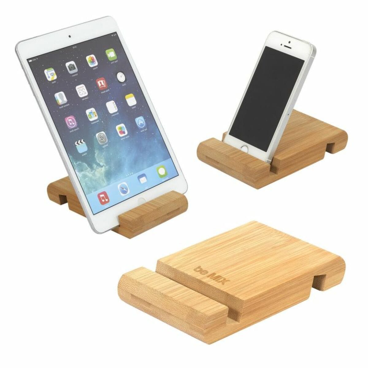 Support smartphone et tablette en bois 12x8 cm