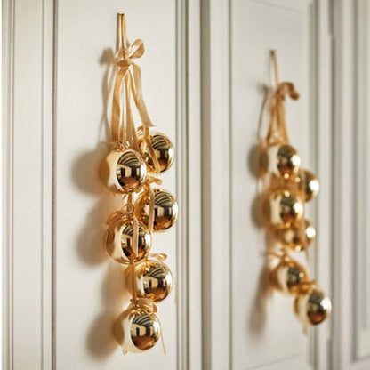 Alpha 55 Suspension 6 boules dorées – Décoration de Noël chic