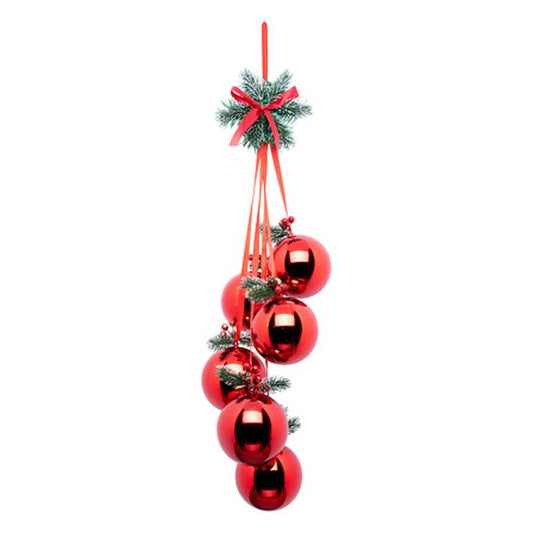 Alpha 55 Suspension 6 boules rouges – Déco de Noël élégante